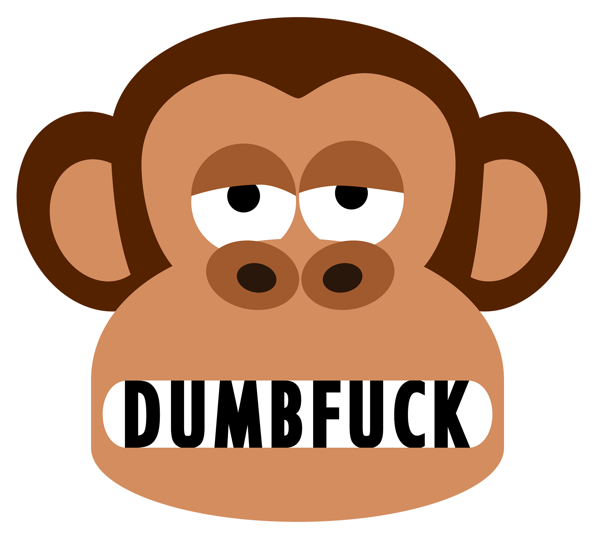 Rude Bored Monkey Thinks You Are Dumbfuck T-Shirt product image (2)
