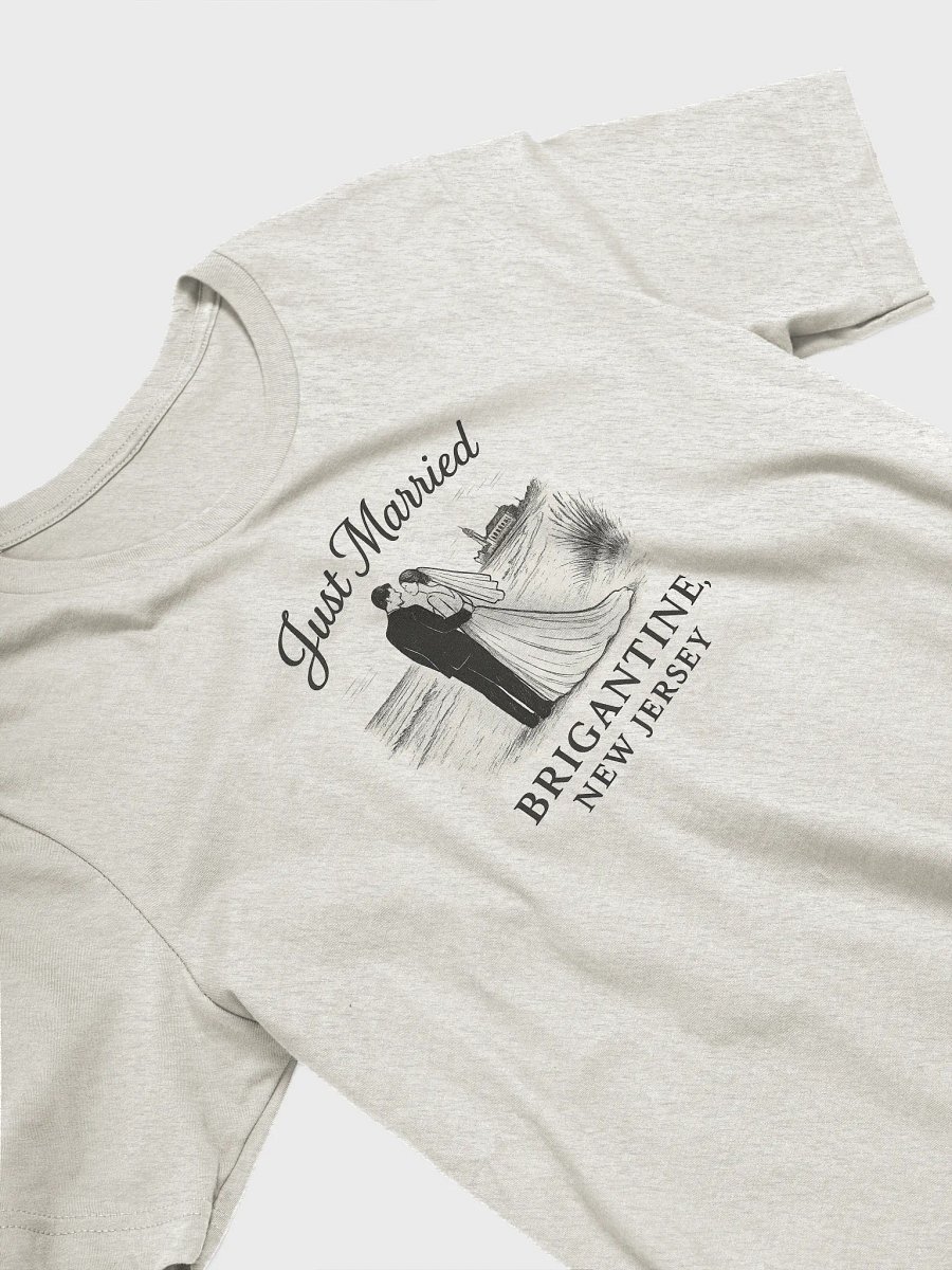 Brigantine NJ "Just Married" Ultra-Soft Wedding Tee product image (3)