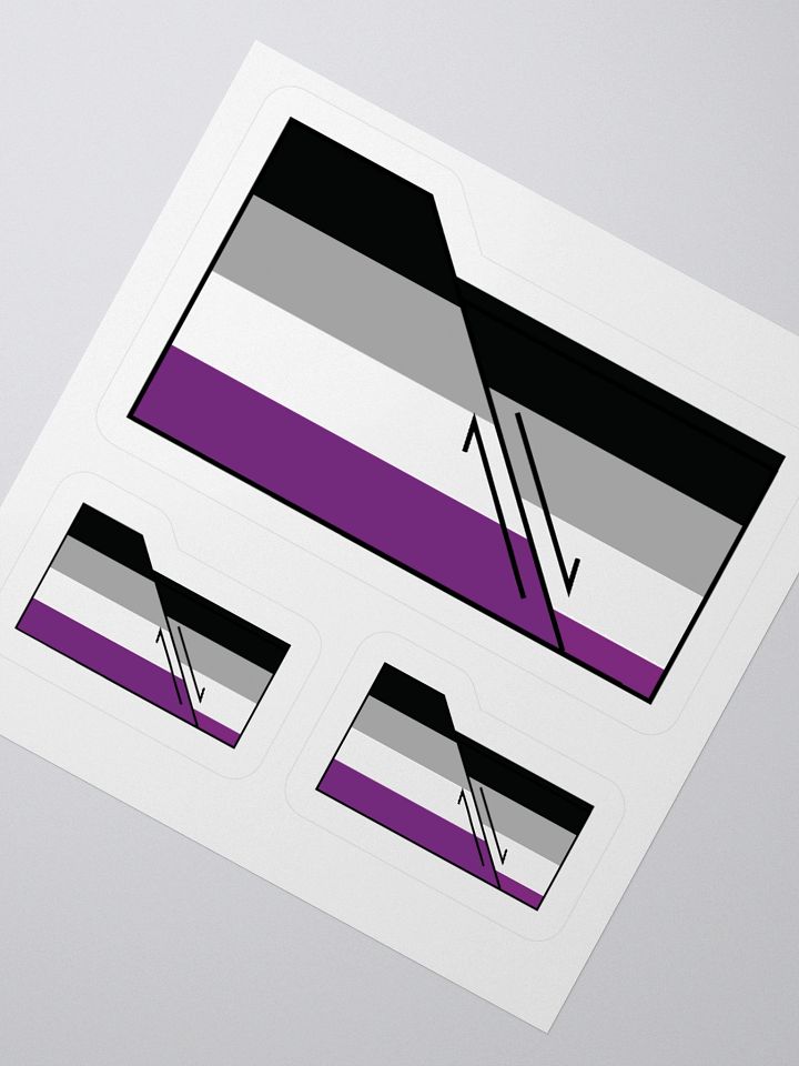 Faulted Pride Flags- Ace sticker product image (2)