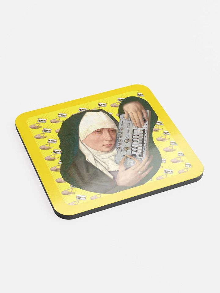 Mater Dolorosa meets Roland TB 303 by Frank Fonik Techno EDM Glossed Cork Coaster product image (2)