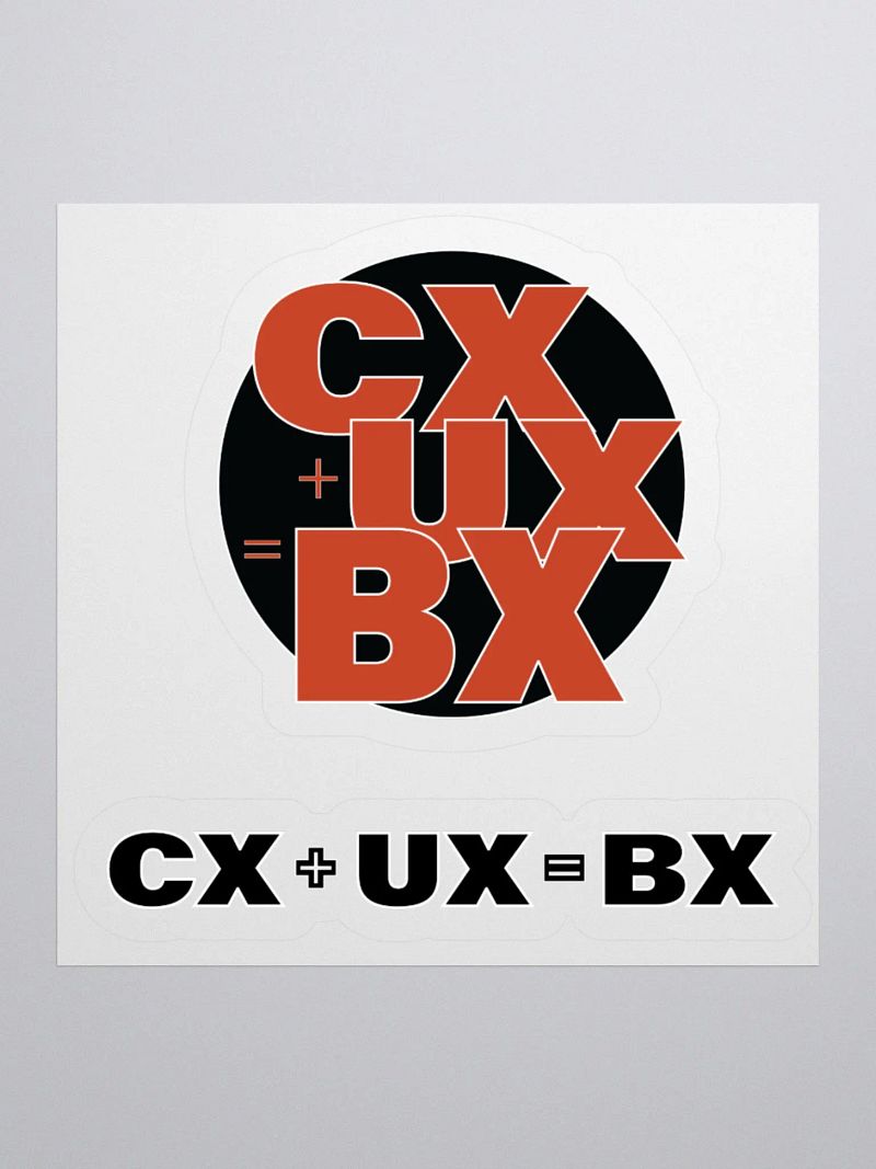 Innovative CX + UX = BX Sticker Set