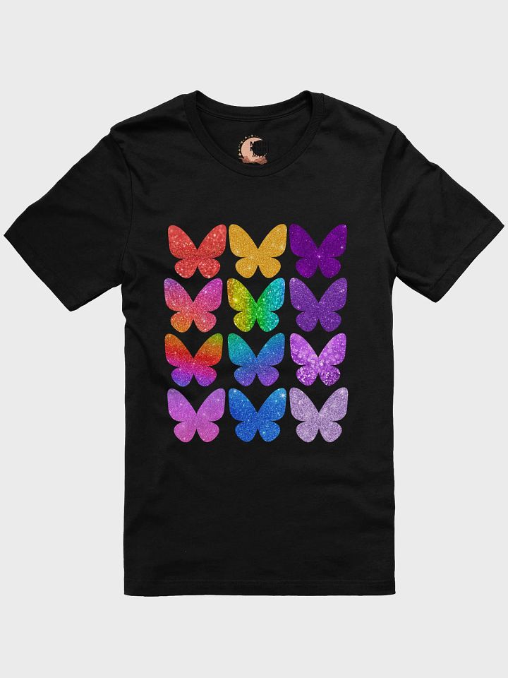 Rainbow Glitter Butterfly Pride Tee - Sparkly Pride Inspired Comfort Shirt product image (1)