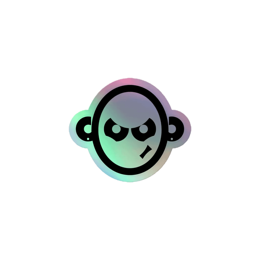 Bald Crazy Holographic Sticker product image (1)