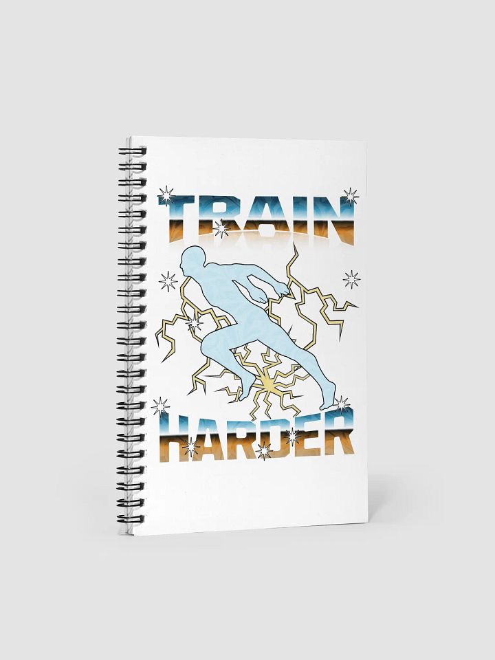 Train Harder Runner Lightning Stride Spiral Notebook product image (1)