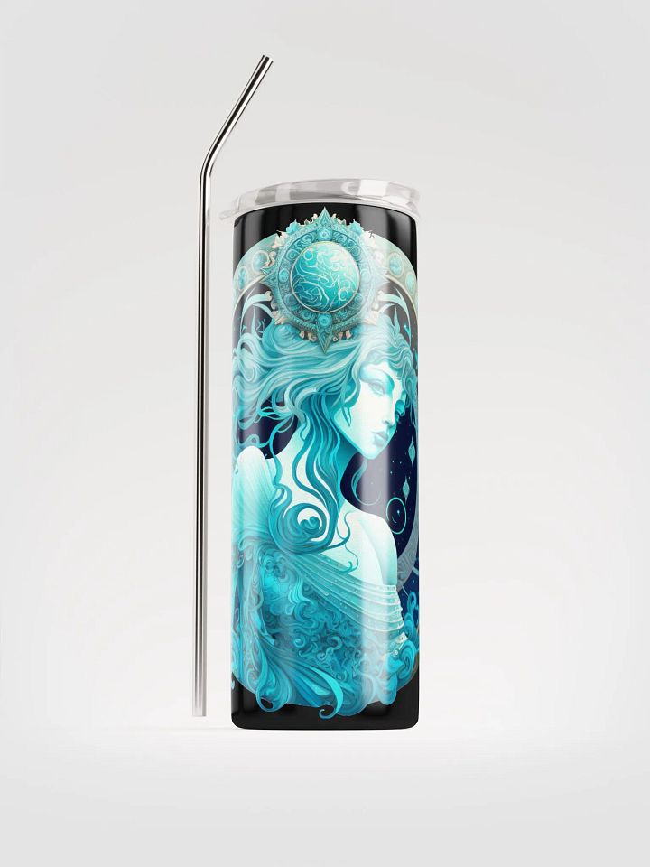 Aquarius Aqua Elegance: Stainless Steel Tumbler in Celestial Hues! ♒💧 product image (1)