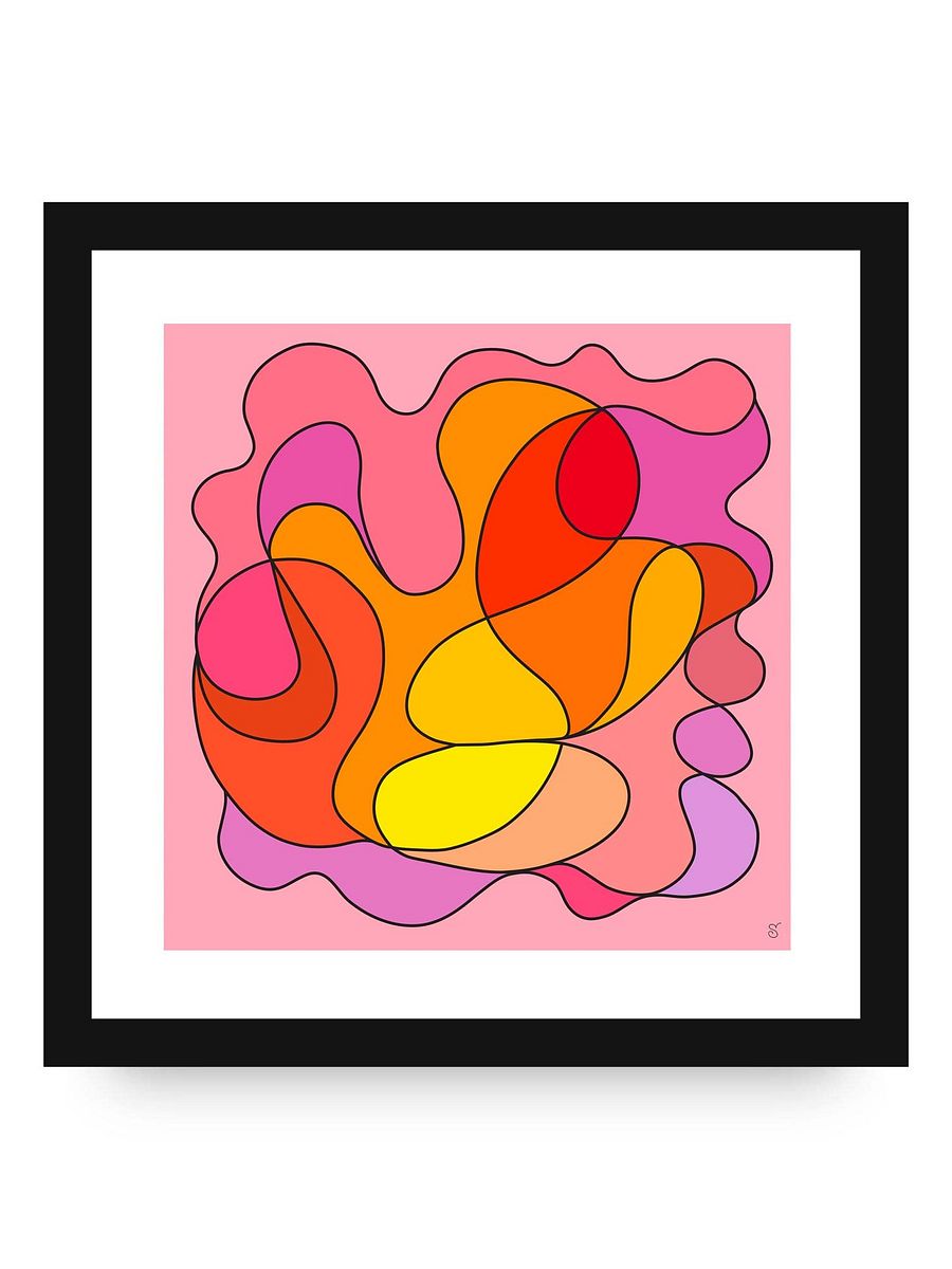Vibrant Interlock Poster - Abstract Square No. 5 product image (22)