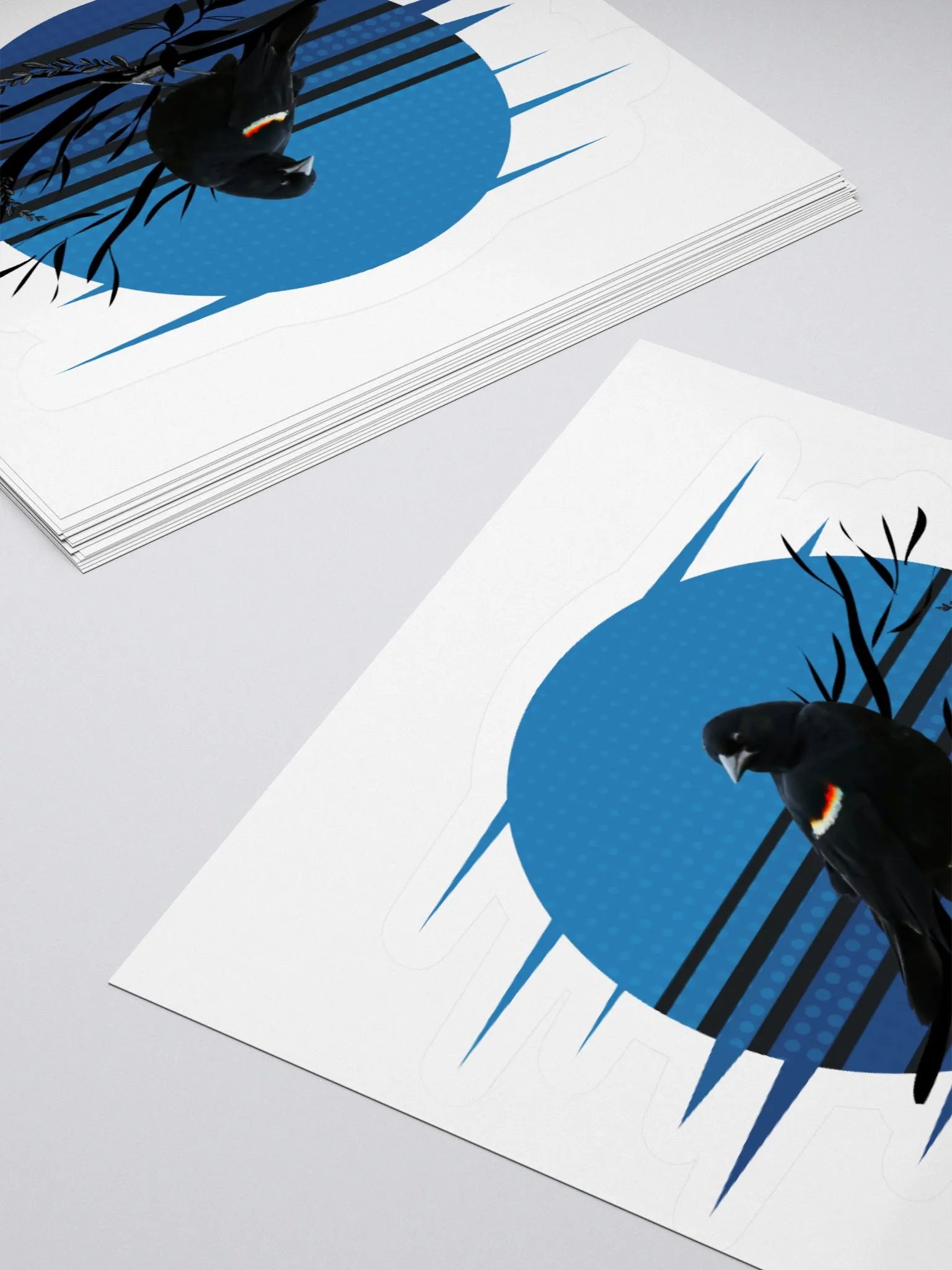 Red-winged Blackbird Wildlife Photography Kiss-Cut Sticker product image (4)