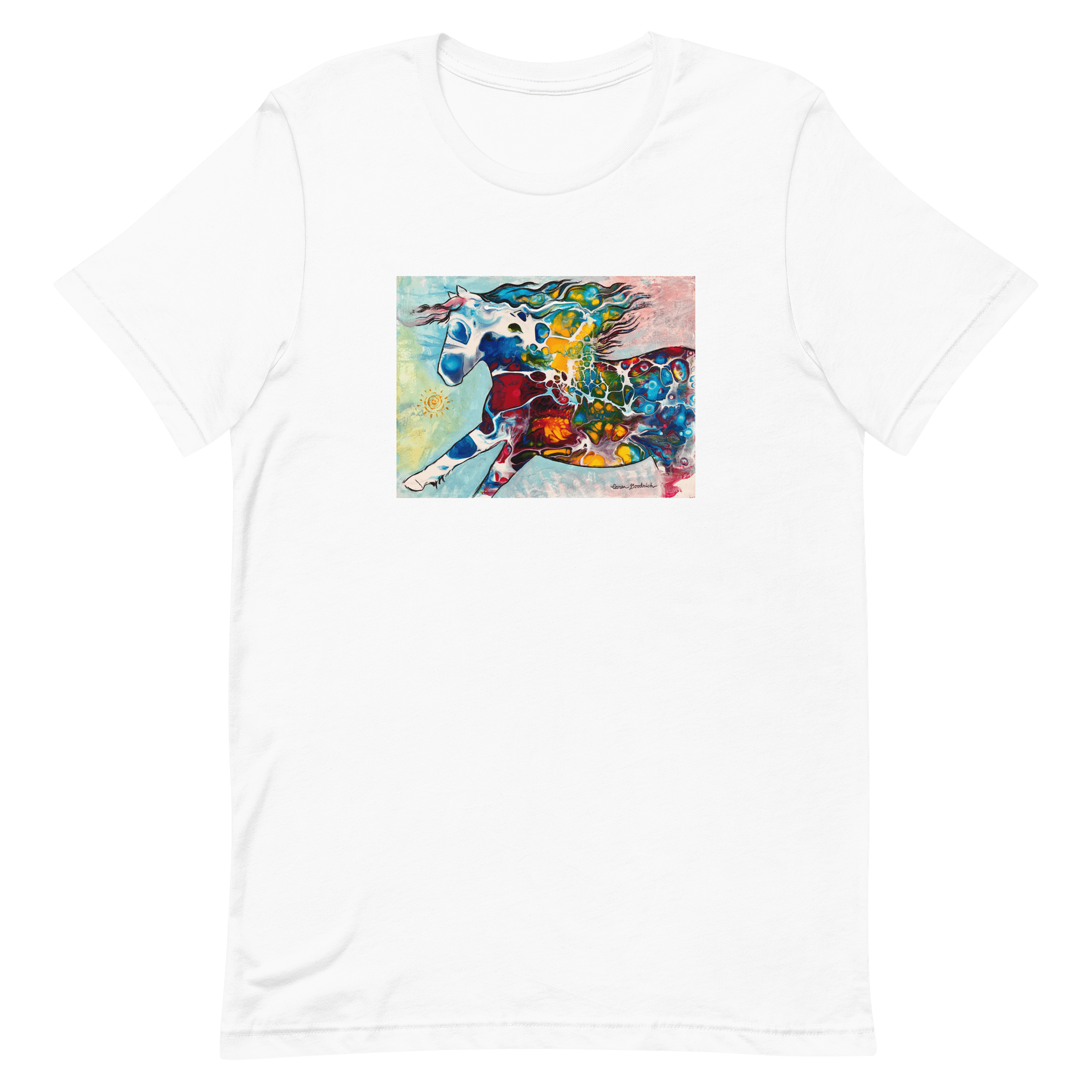 Vibrant Horse Spirit T-Shirt Art by Caren Goodrich product image (2)