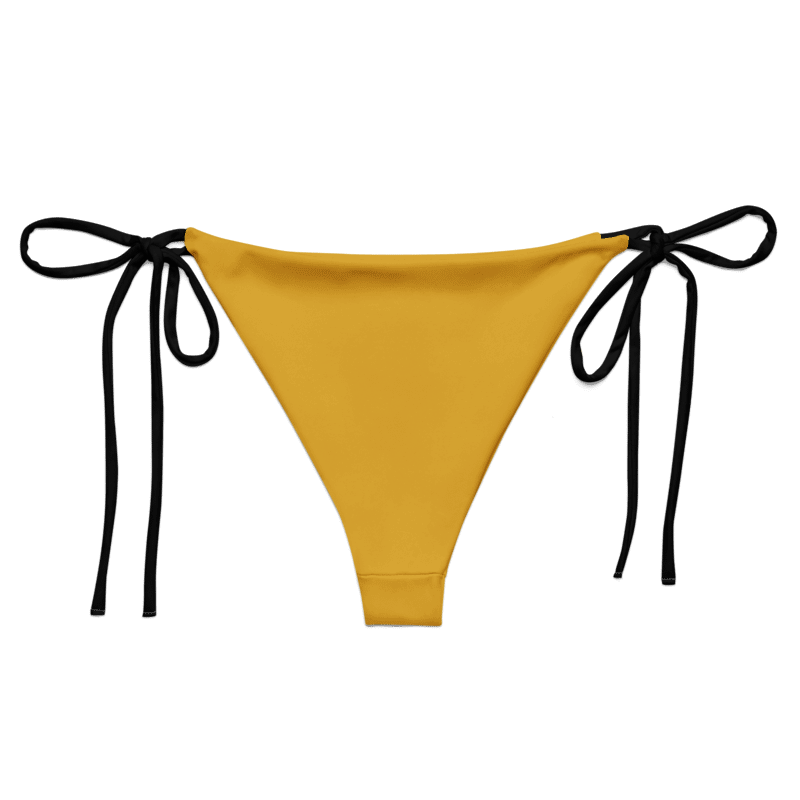 Low Rise Cheeky String Bikini Bottoms, Yellow product image (2)