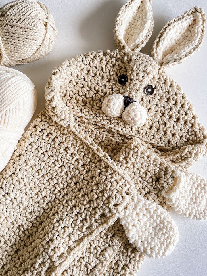 Hooded Rabbit Blanket Crochet Pattern product image (2)