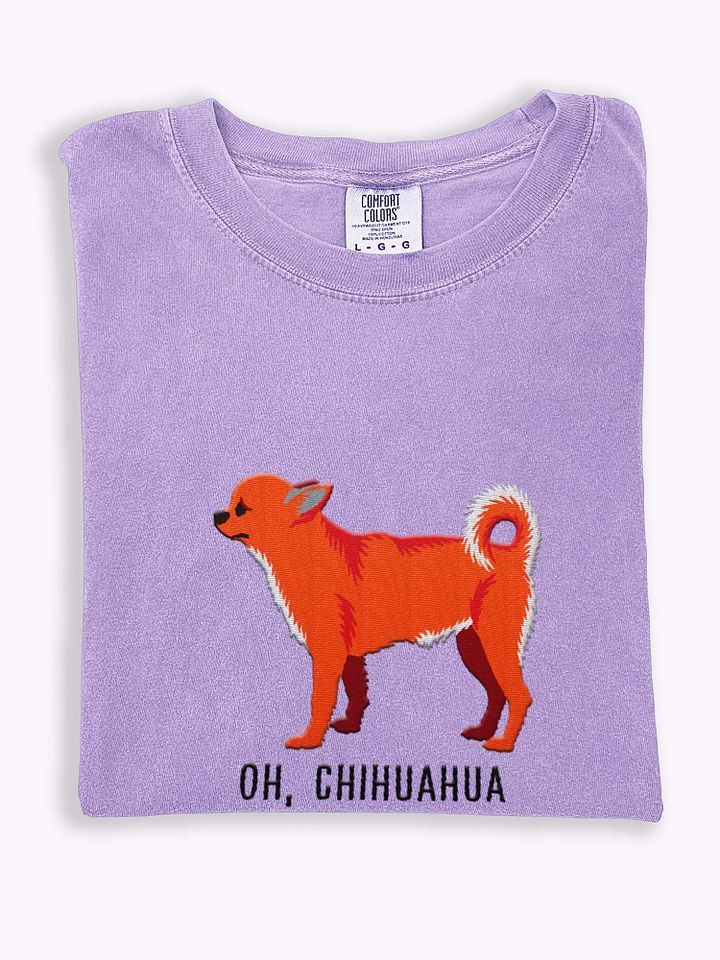 Oh, Chihuahua T-Shirt(Embroidered) of a Chihuahua(Red) product image (1)