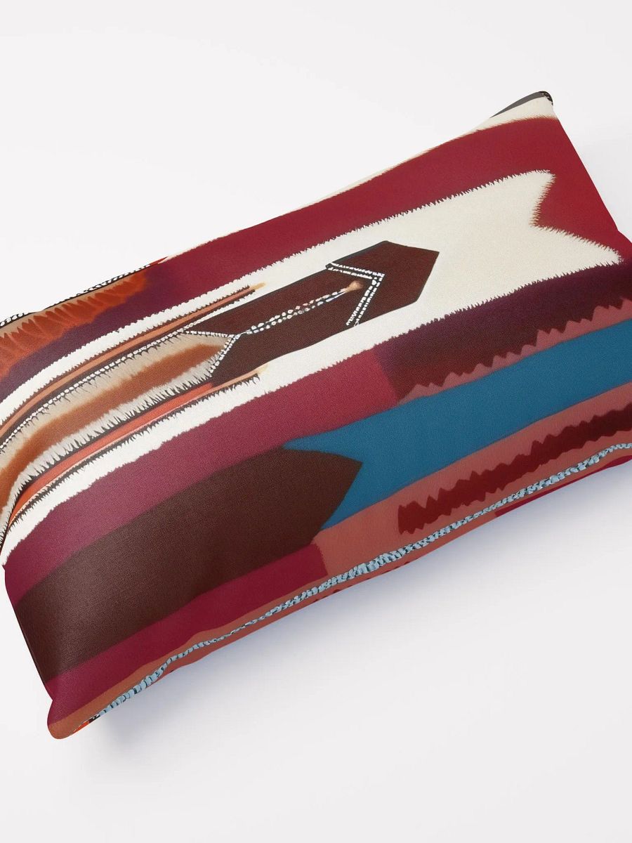 Bohemian Vintage Striped Pillowcase, Southwestern Tribal Design, Cozy Cabin Pillow product image (3)