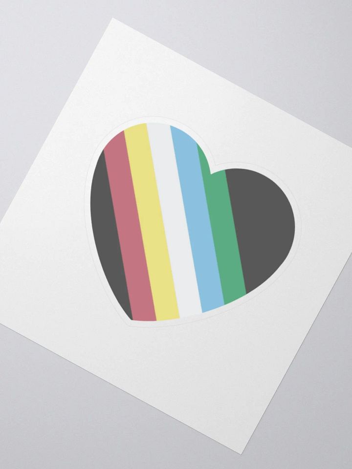 Disability Pride Heart Vinyl Sticker product image (2)