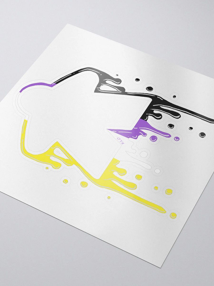 Drippy Non-Binary Pride Sticker product image (3)