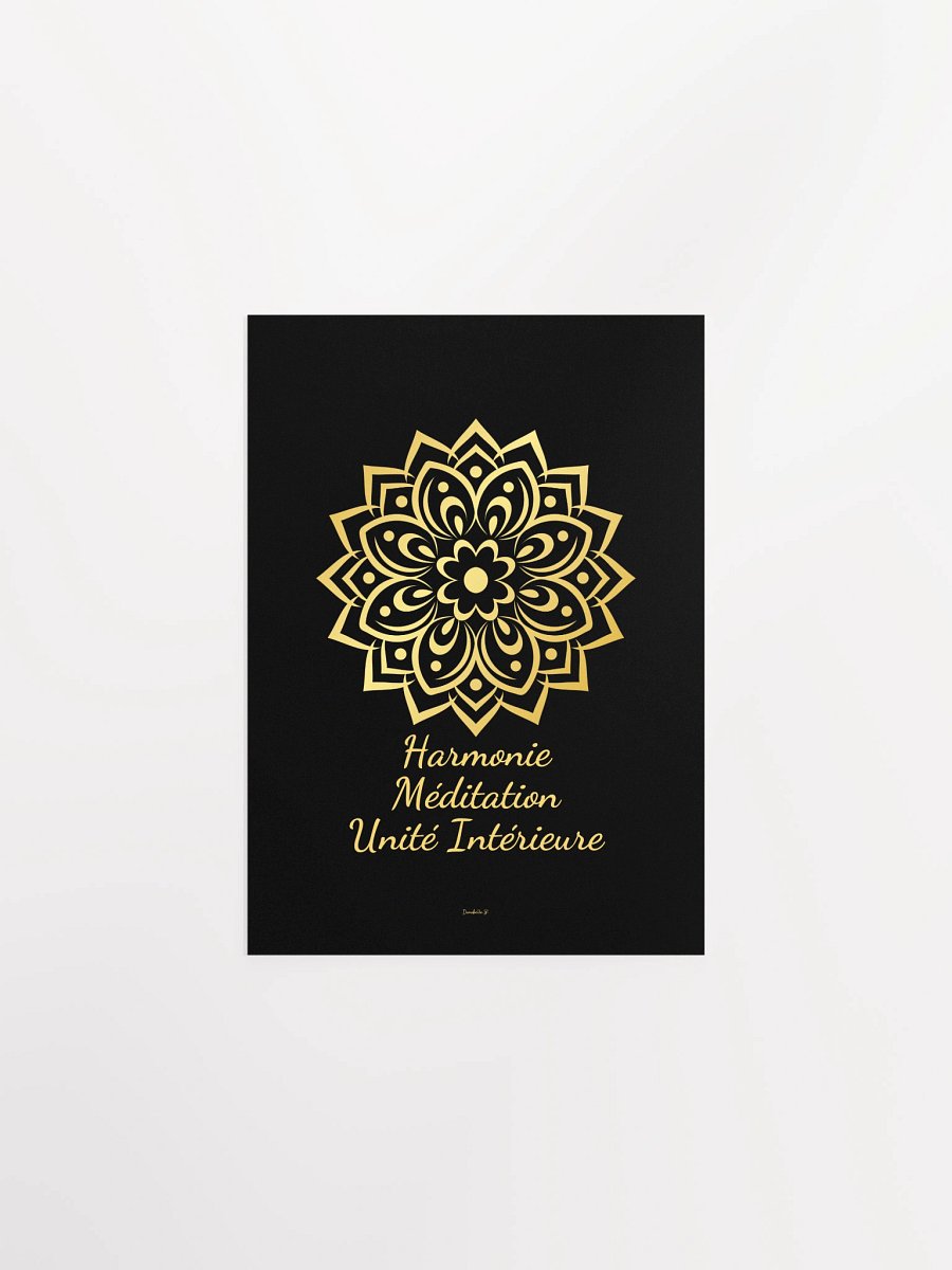 Poster Artistique Symbole Doré - Mandala - Cadeau Déco Symbolique product image (1)
