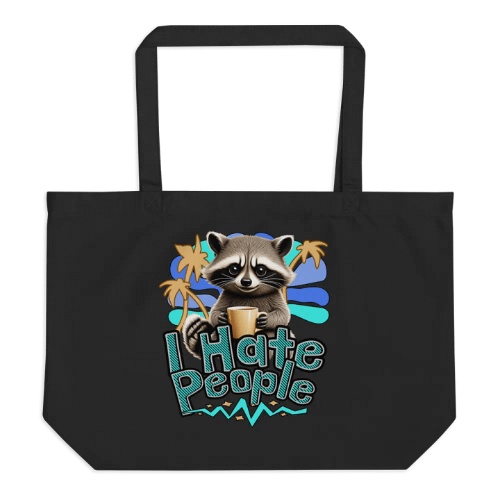 I Hate People Raccoon Playful Eco Tote product image (1)