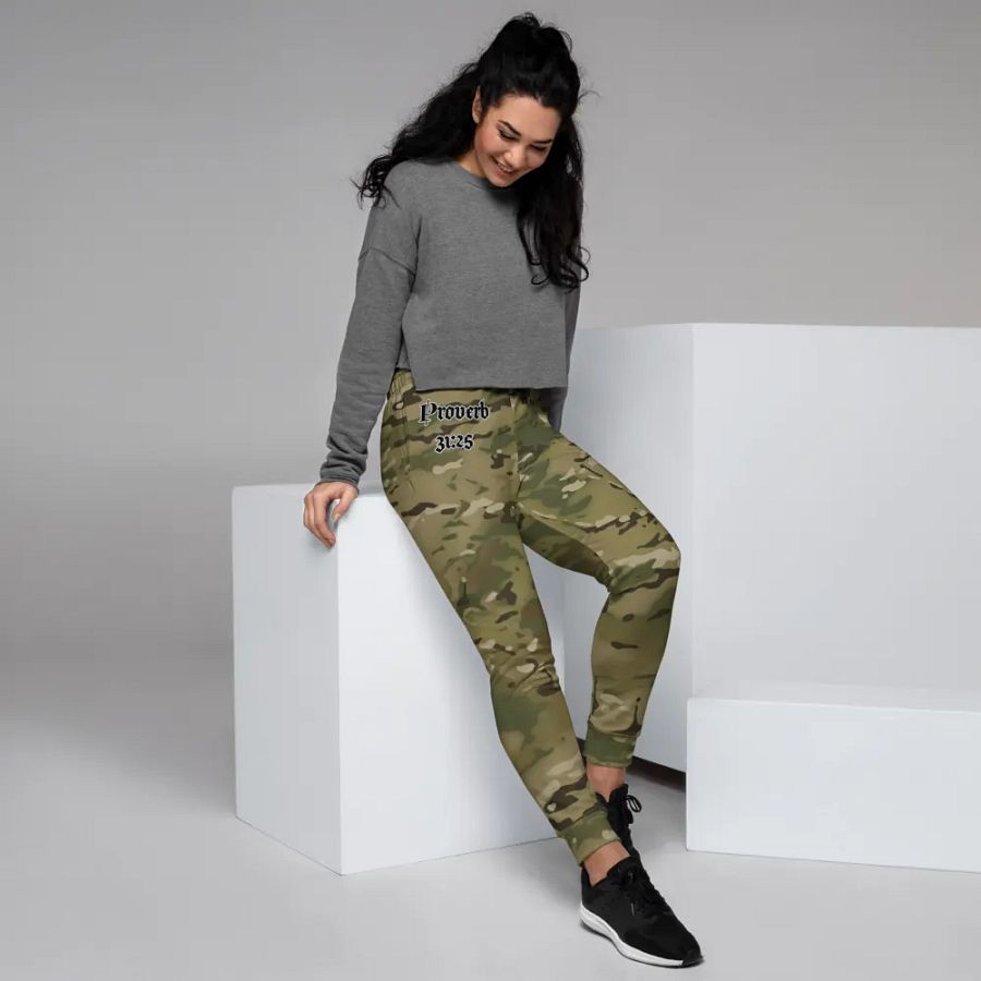 Faithful Camo: Proverb 3:25 Women's Joggers - Multicam product image (12)