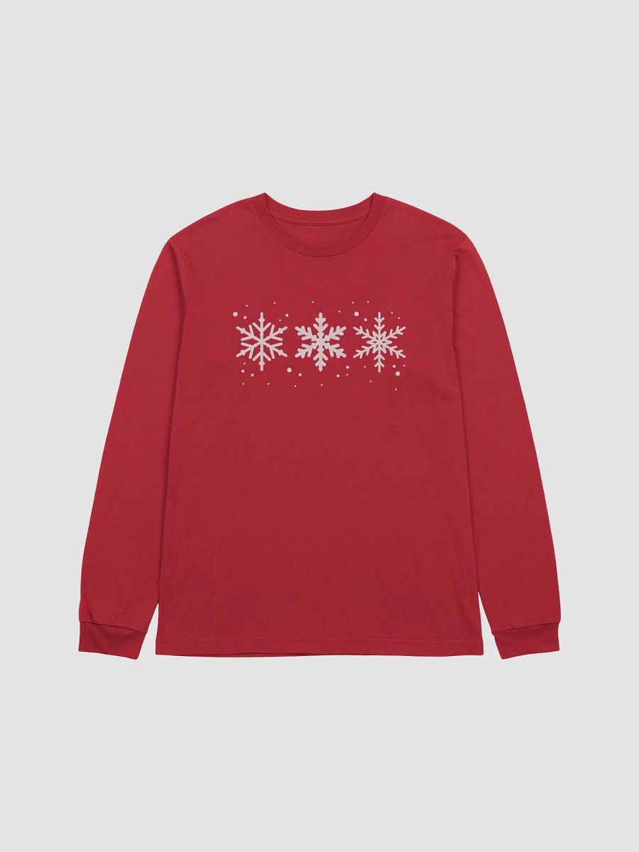 White Snowflakes Supersoft Long Sleeve Slimmer Fit Shirt product image (1)