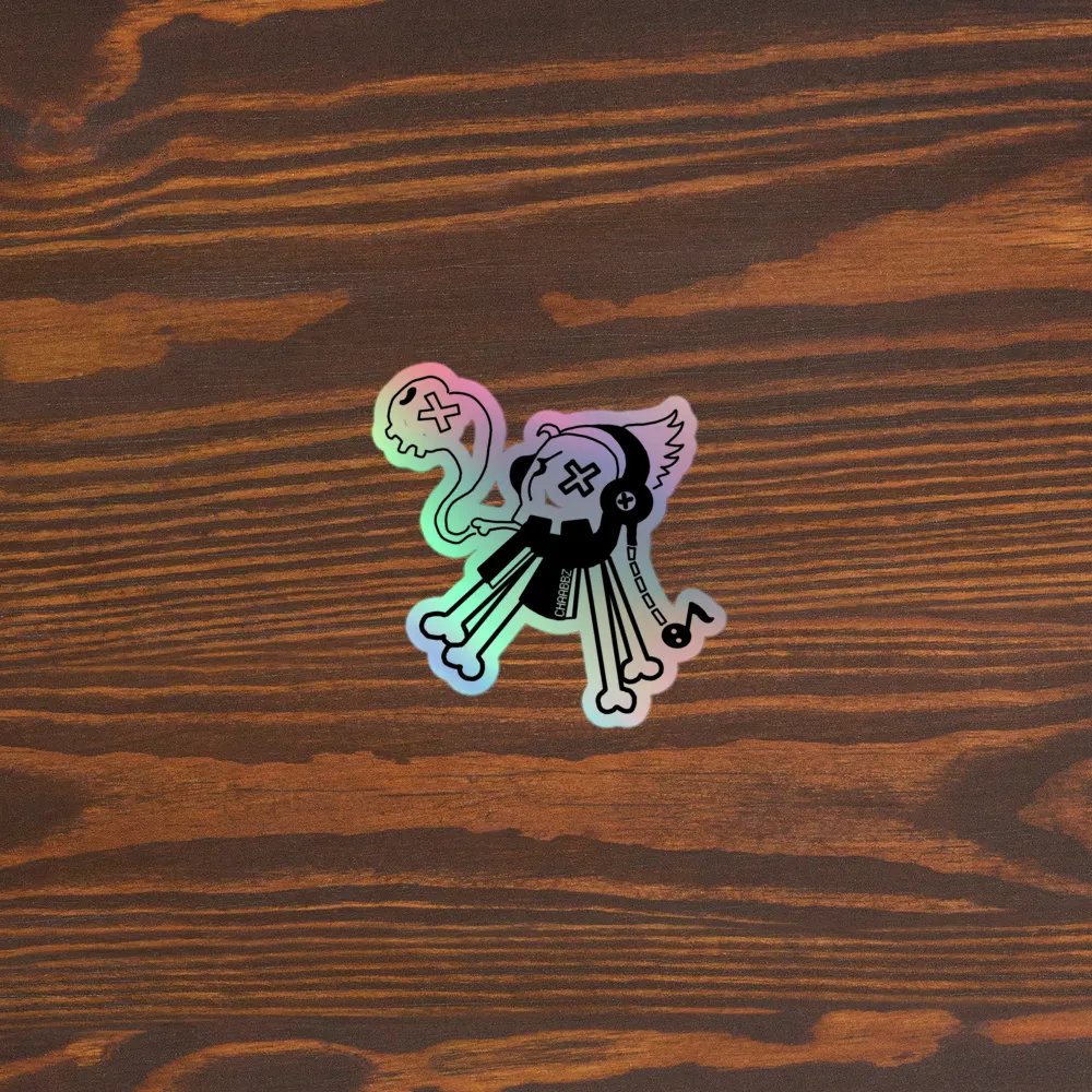 Chaabbz Skull Logo Holographic Sticker product image (3)