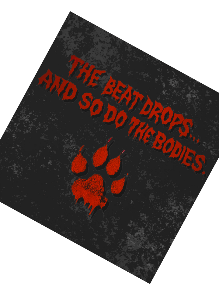 “Thrill-Hound” Sticker – Beat Drops, Bodies Fall, Mascot Howls product image (2)