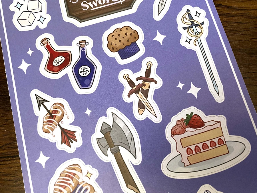 Webtoon Sugar and Swords Sticker Sheets - Character or Item Stickers! product image (6)