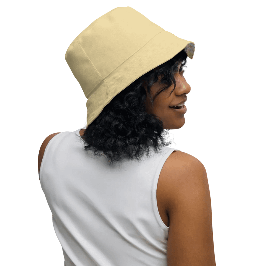 Retro Flowers Cream Reversible Bucket Hat product image (4)