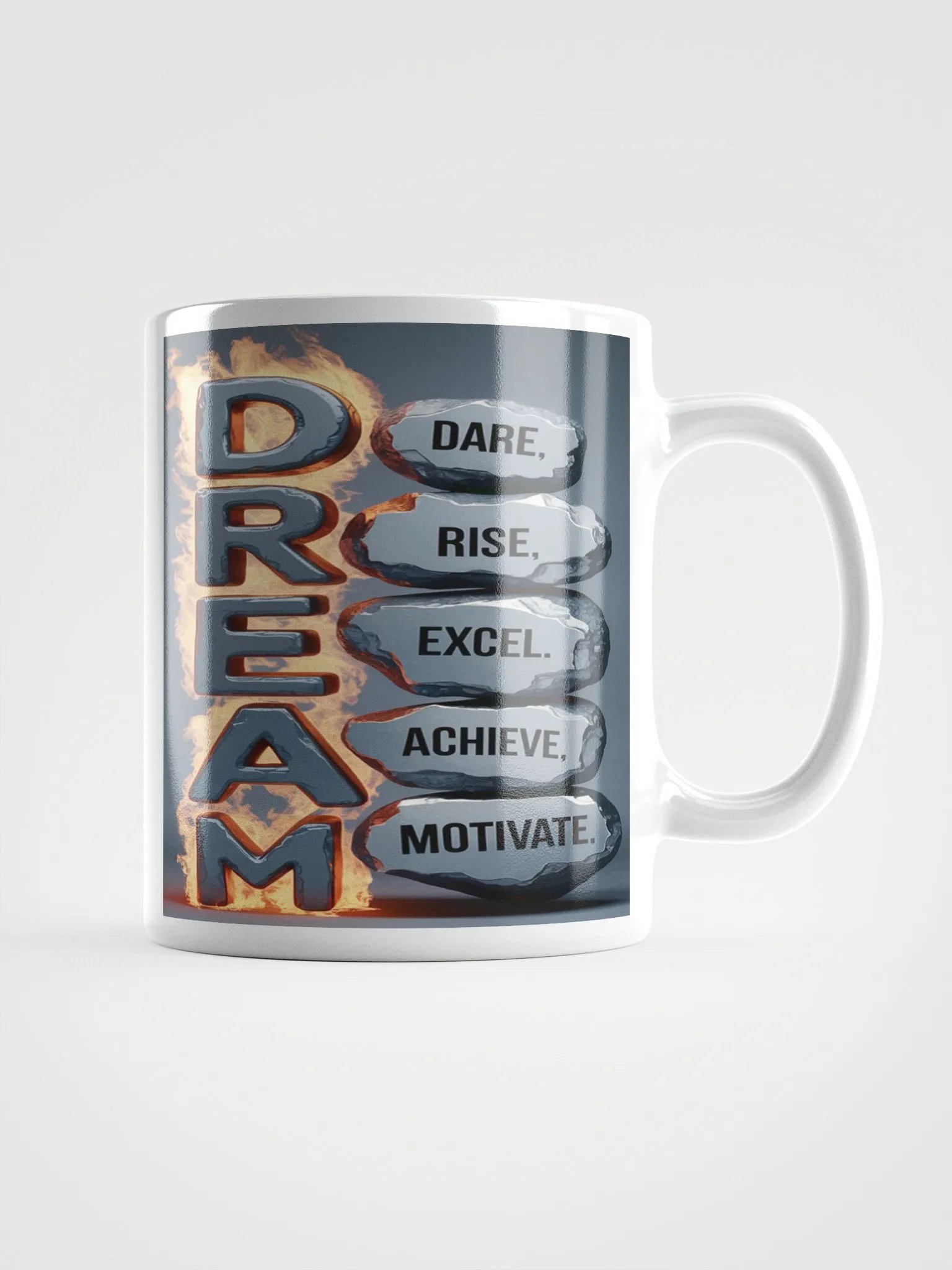 Fiery Dream #Motivational Glossy Mug - White product image (2)