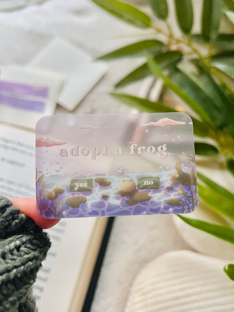 Adopt A Frog Clear Sticker product image (6)