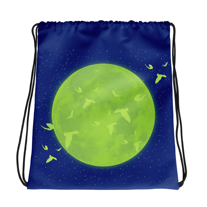 Lunar Bats All-Over Drawstring Bag product image (1)