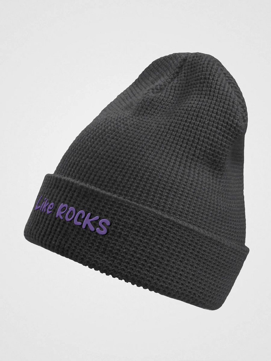 I Like Rocks Waffle Beanie product image (2)