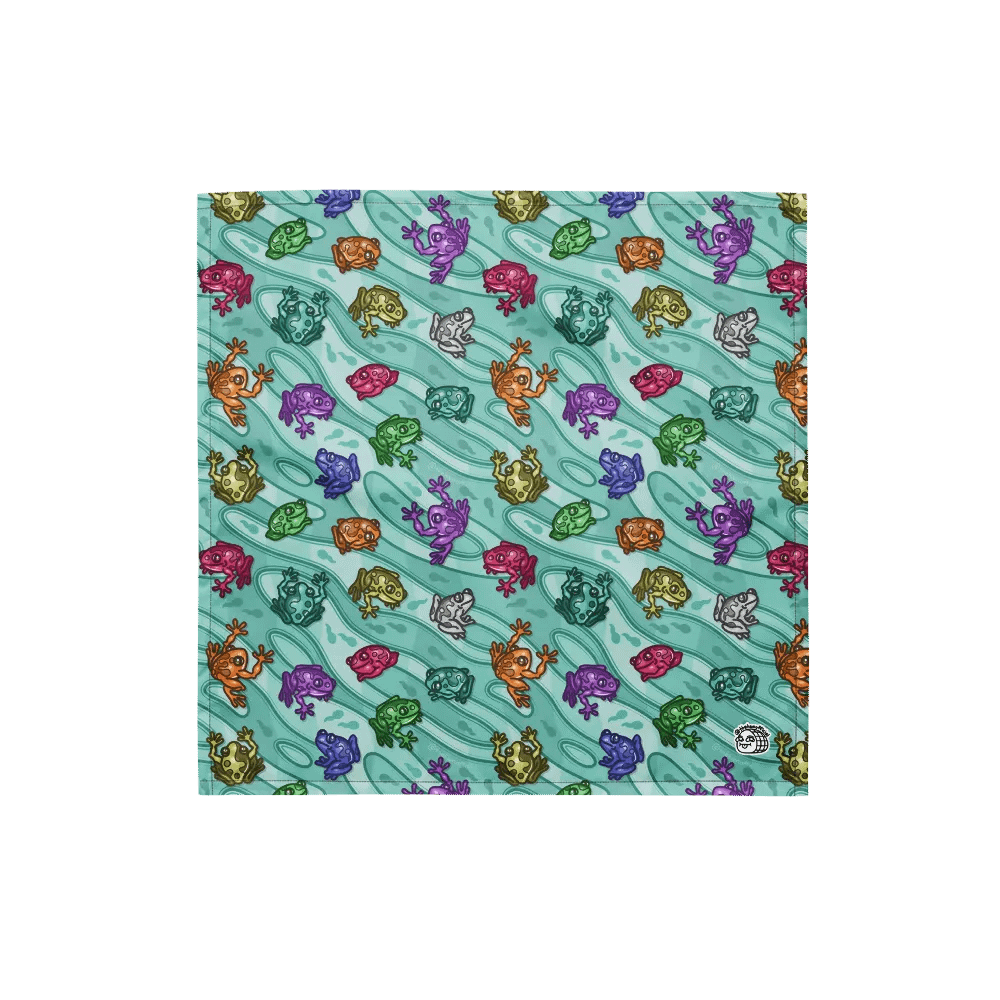 Rainbow Frog Pattern Bandana product image (1)