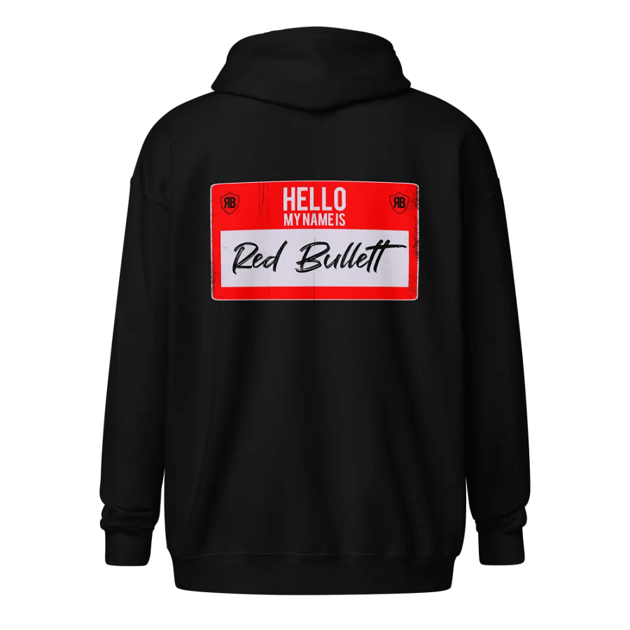 Red Bullett Name Tag Zip-Up Hoodie product image (6)