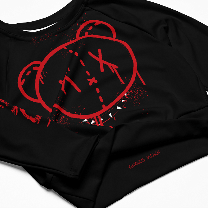 Graffiti Bear Fitted Long Sleeve Crop Top product image (2)