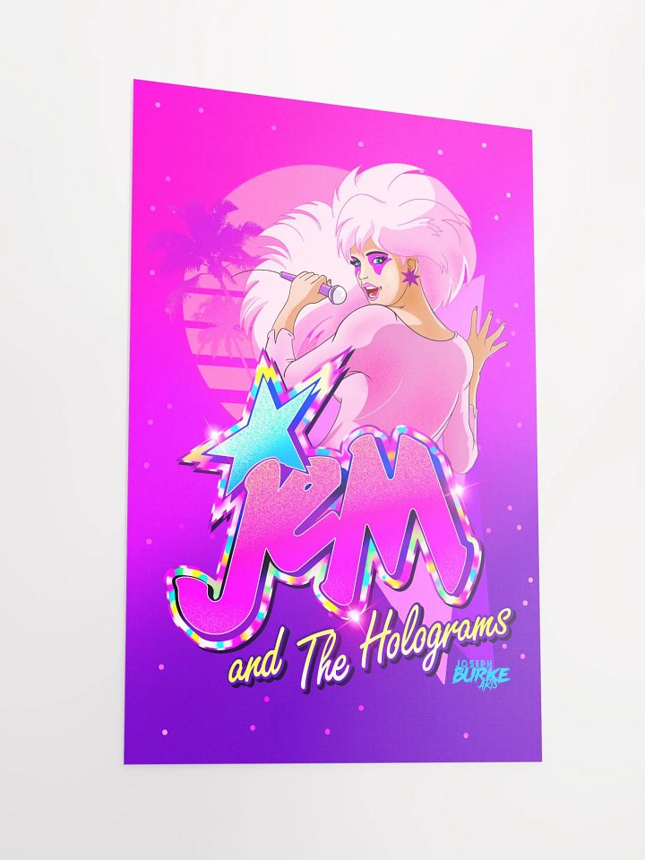 Jem and the Holograms Vaporwave Tribute 12x18 Fine Art Print product image (2)
