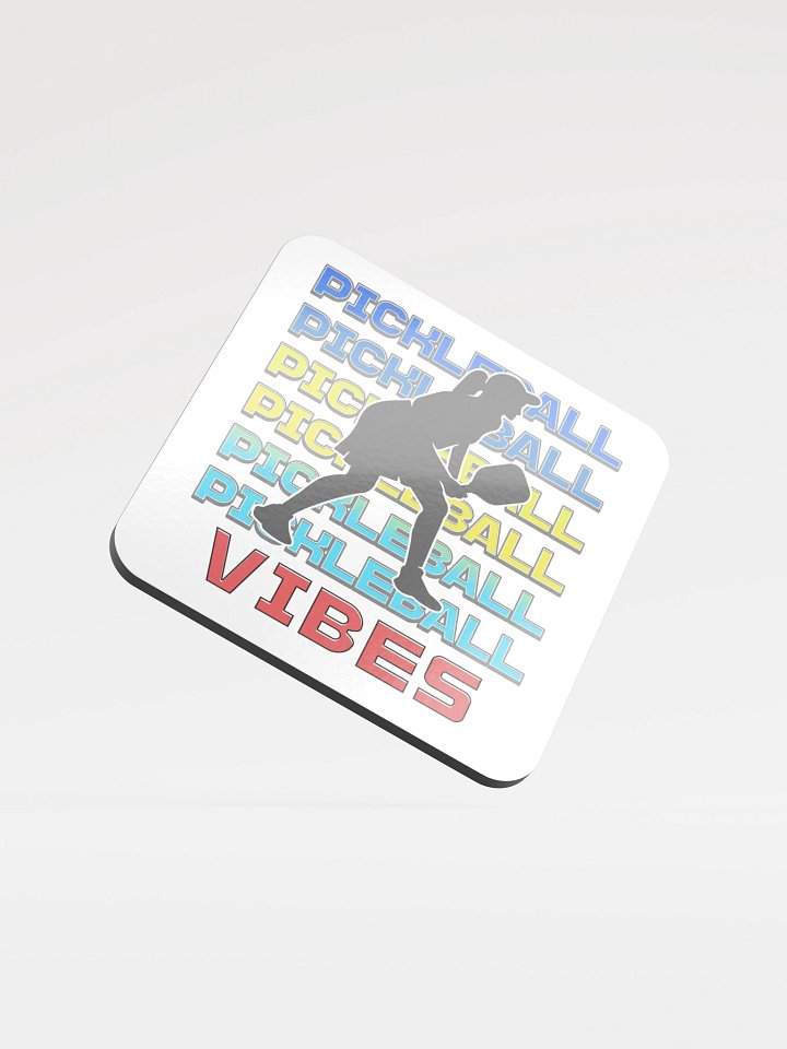 Pickleball Vibes Line Female Vibrant Coaster Set product image (2)