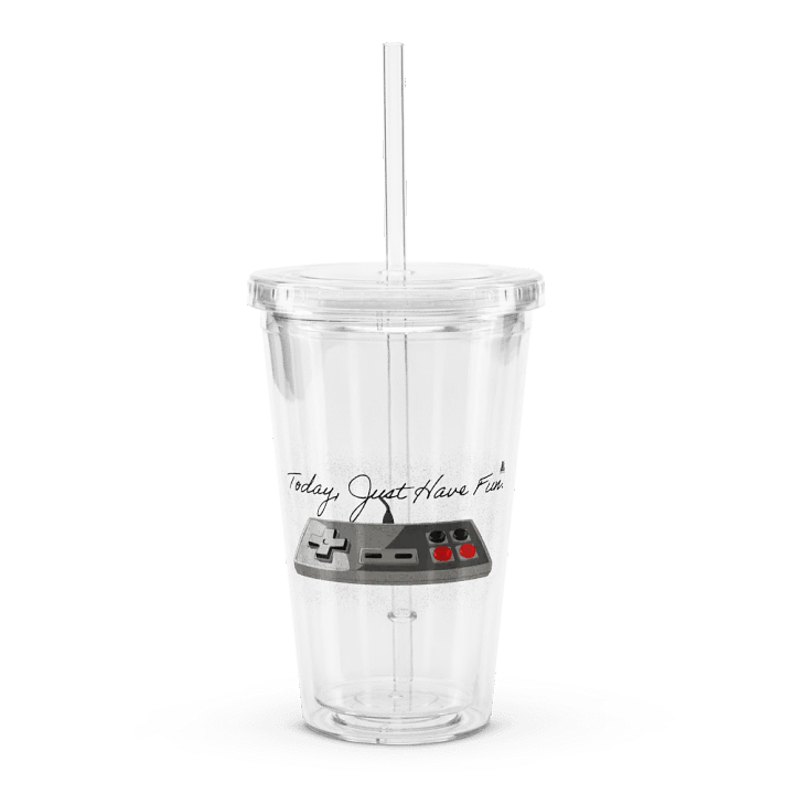 Gamer's Iced-Latte Drink Covered Cup With Straw product image (1)