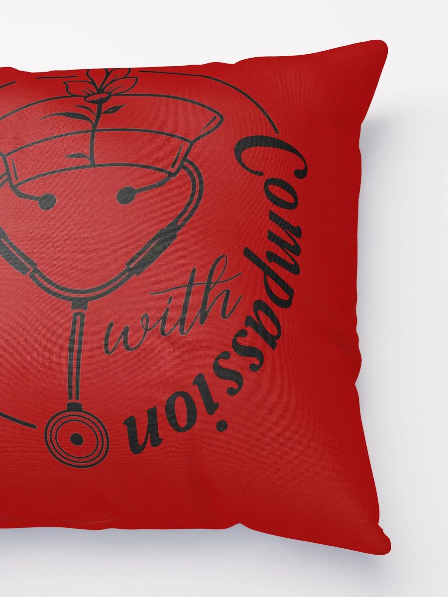 Caring With Compassion Nurse Line Art Pillow product image (3)
