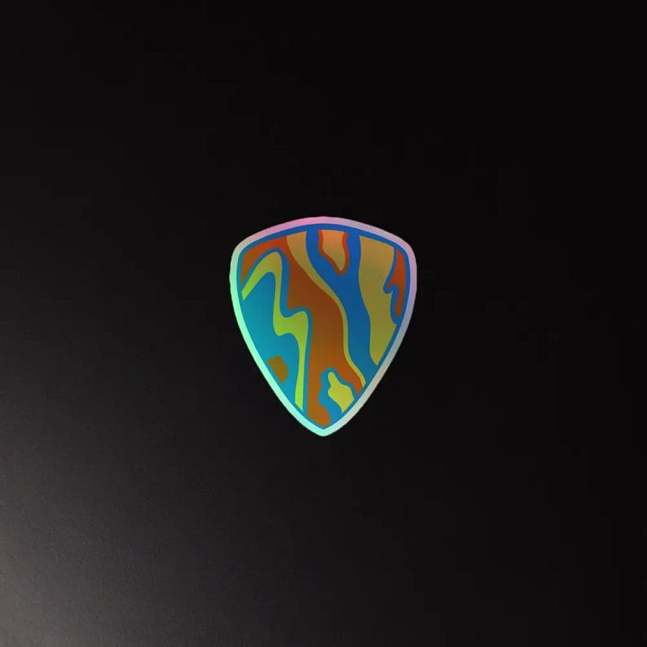 Marble Guitar Pick Holo Sticker product image (2)