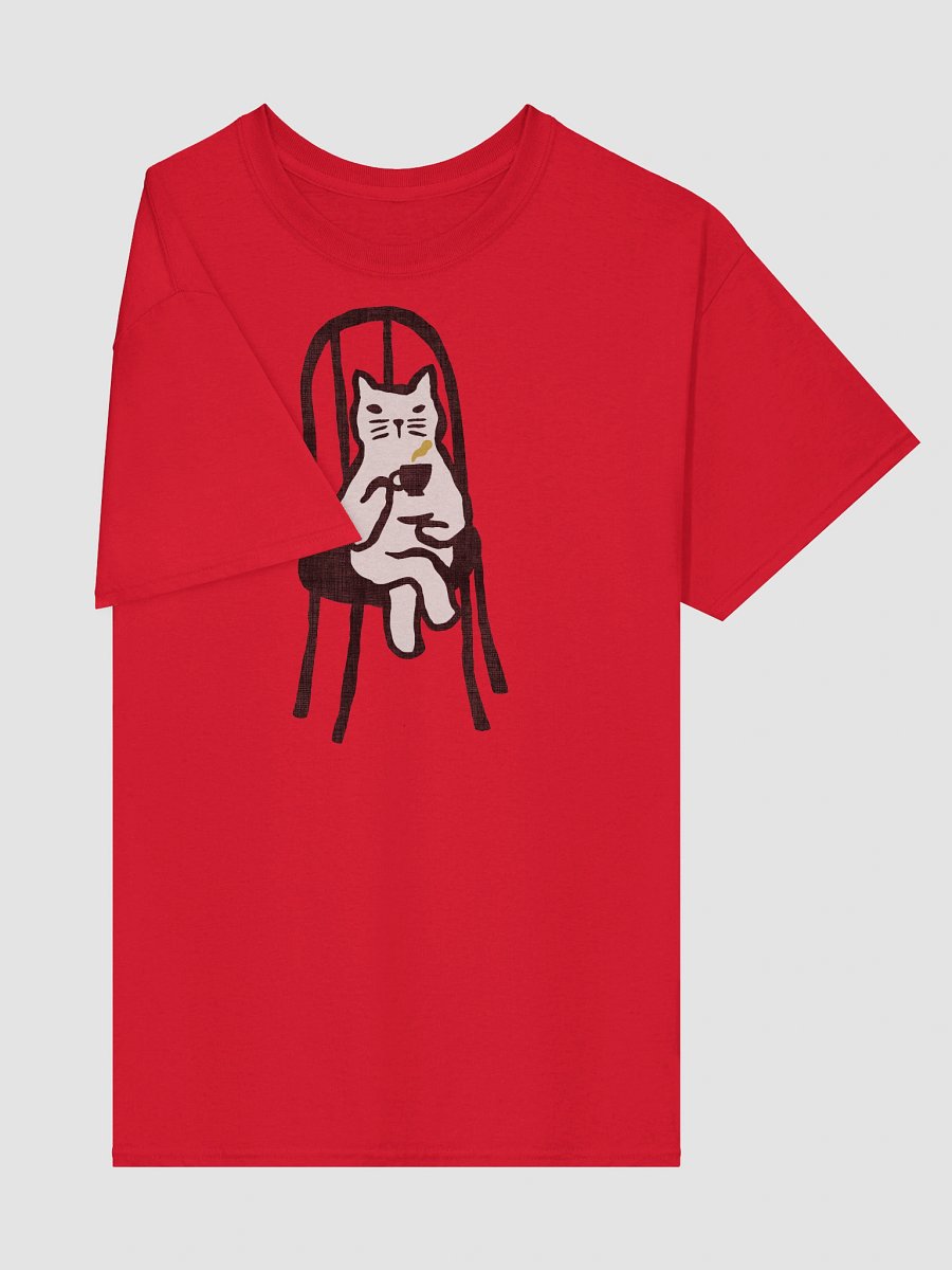 Afternoon tea with cat graphic t-shirt product image (4)