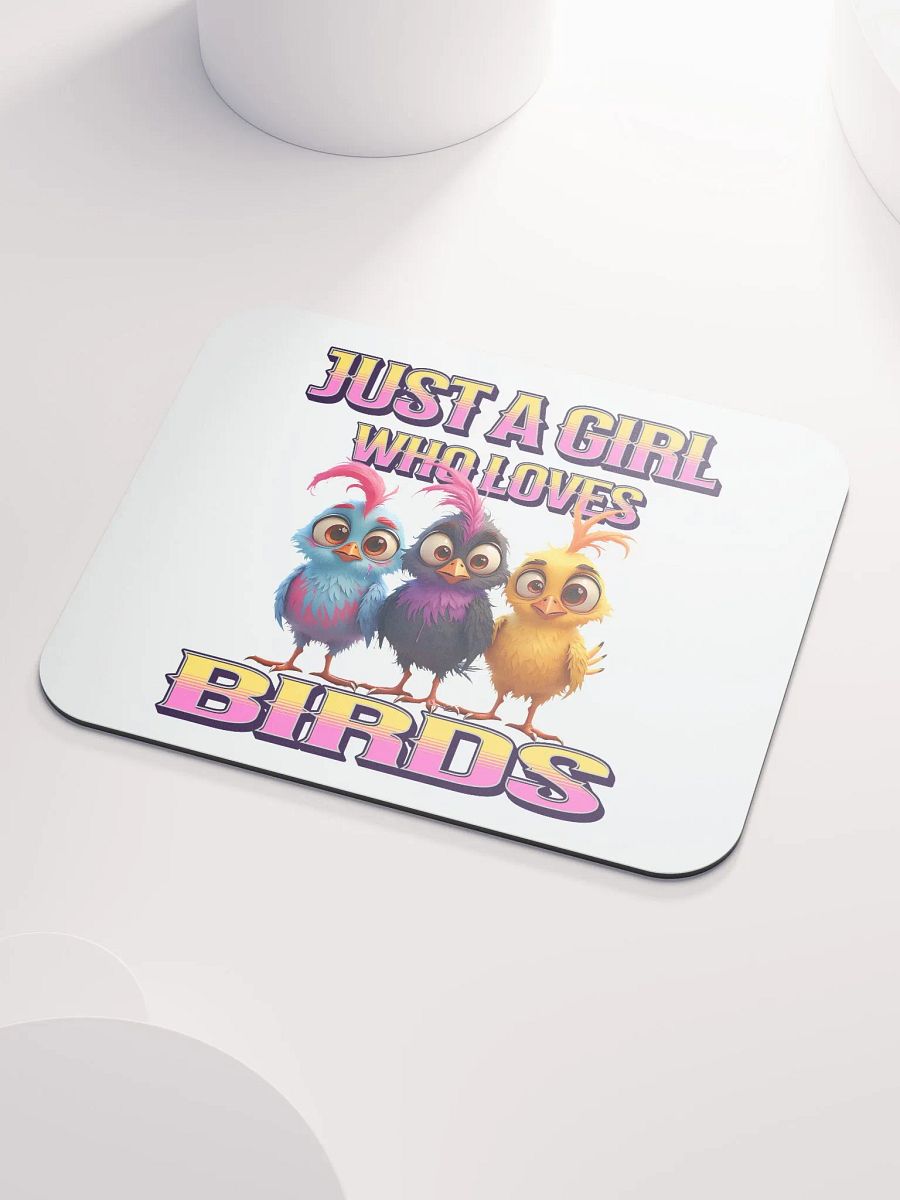 Just A Girl Who Loves Birds Whimsical Trio Mouse Pad product image (3)
