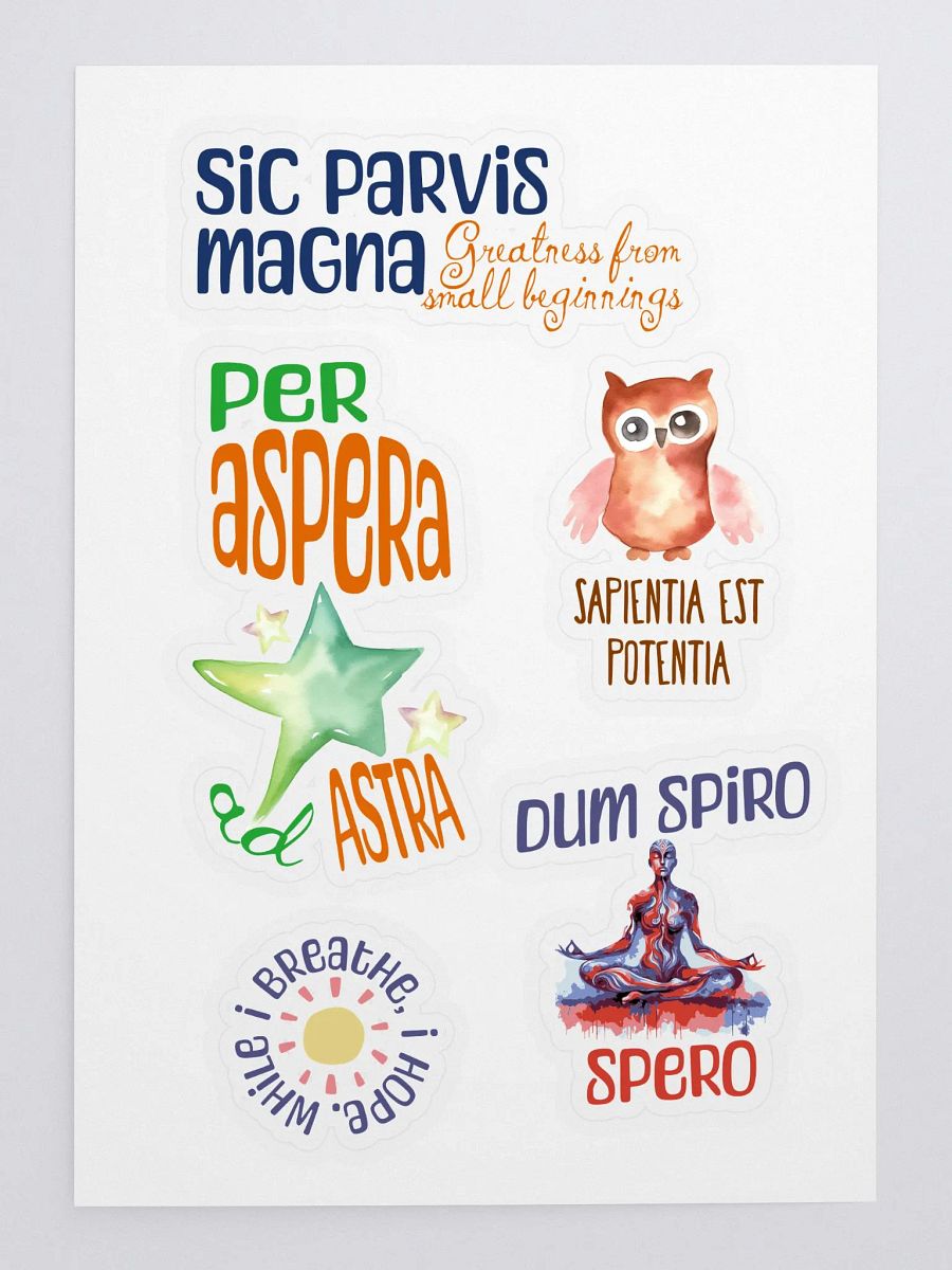 Motivational Latin Quotes Sticker product image (3)