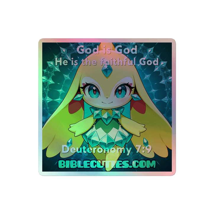Bible Cuties Virginia - God is God, he is the faithful God - Deuteronomy 7:9 Holographic Sticker product image (2)