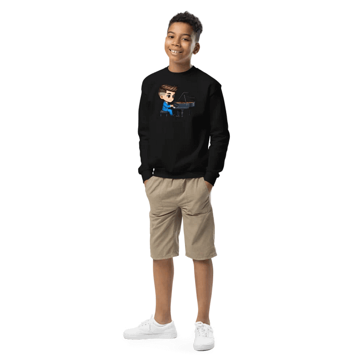 Kid Pianist Youth Crewneck Sweater product image (2)