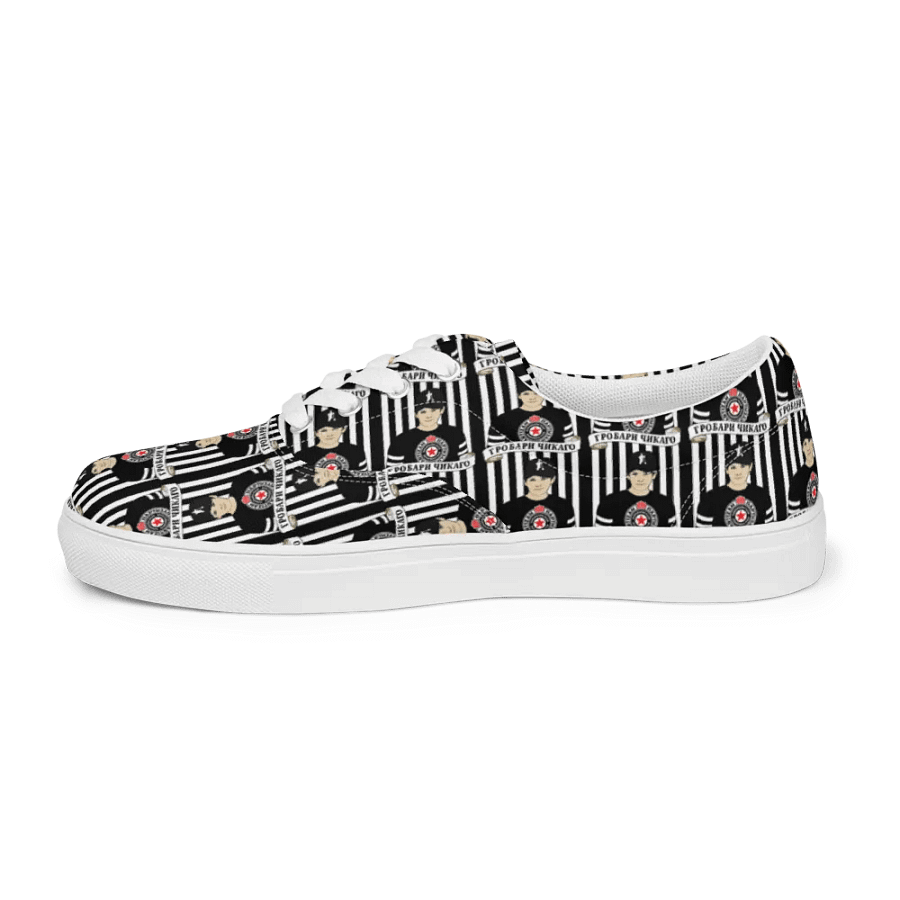Grobari Čikago KK Partizan Men's Lace-Up Canvas Shoes product image (4)