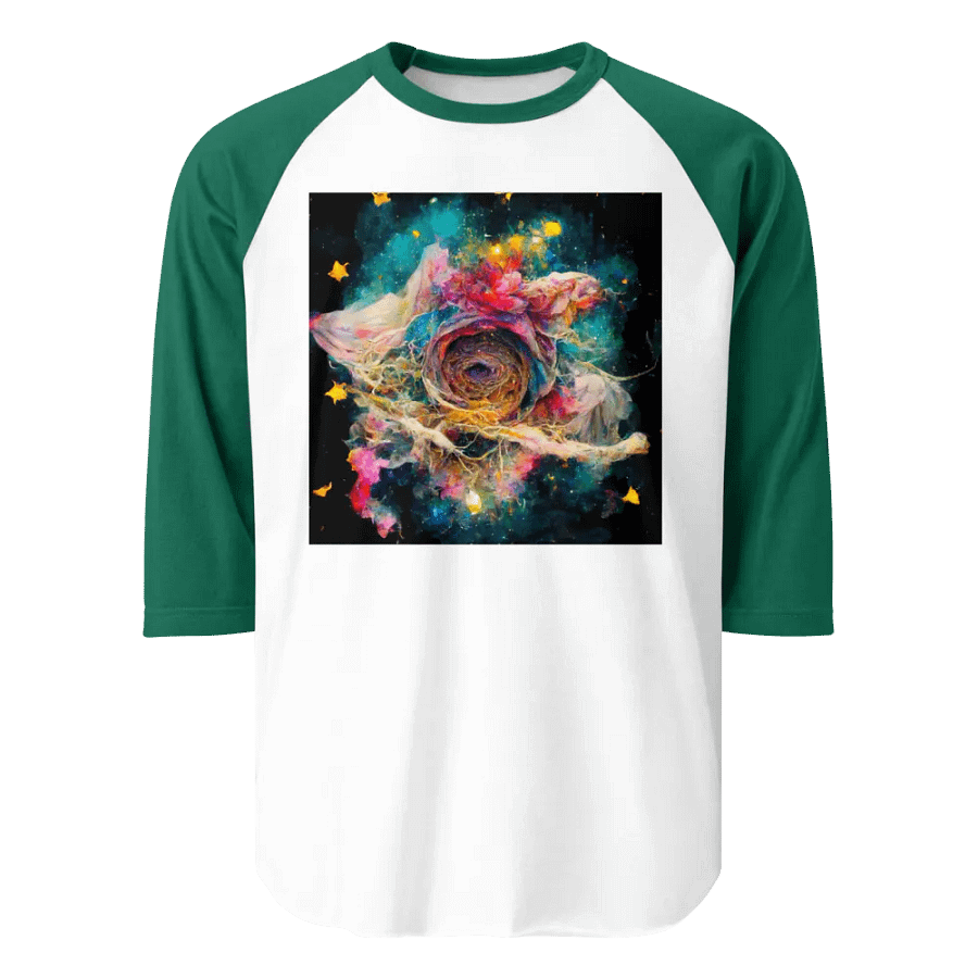 Cosmic Swirl ¾ Sleeve Raglan Tee product image (1)