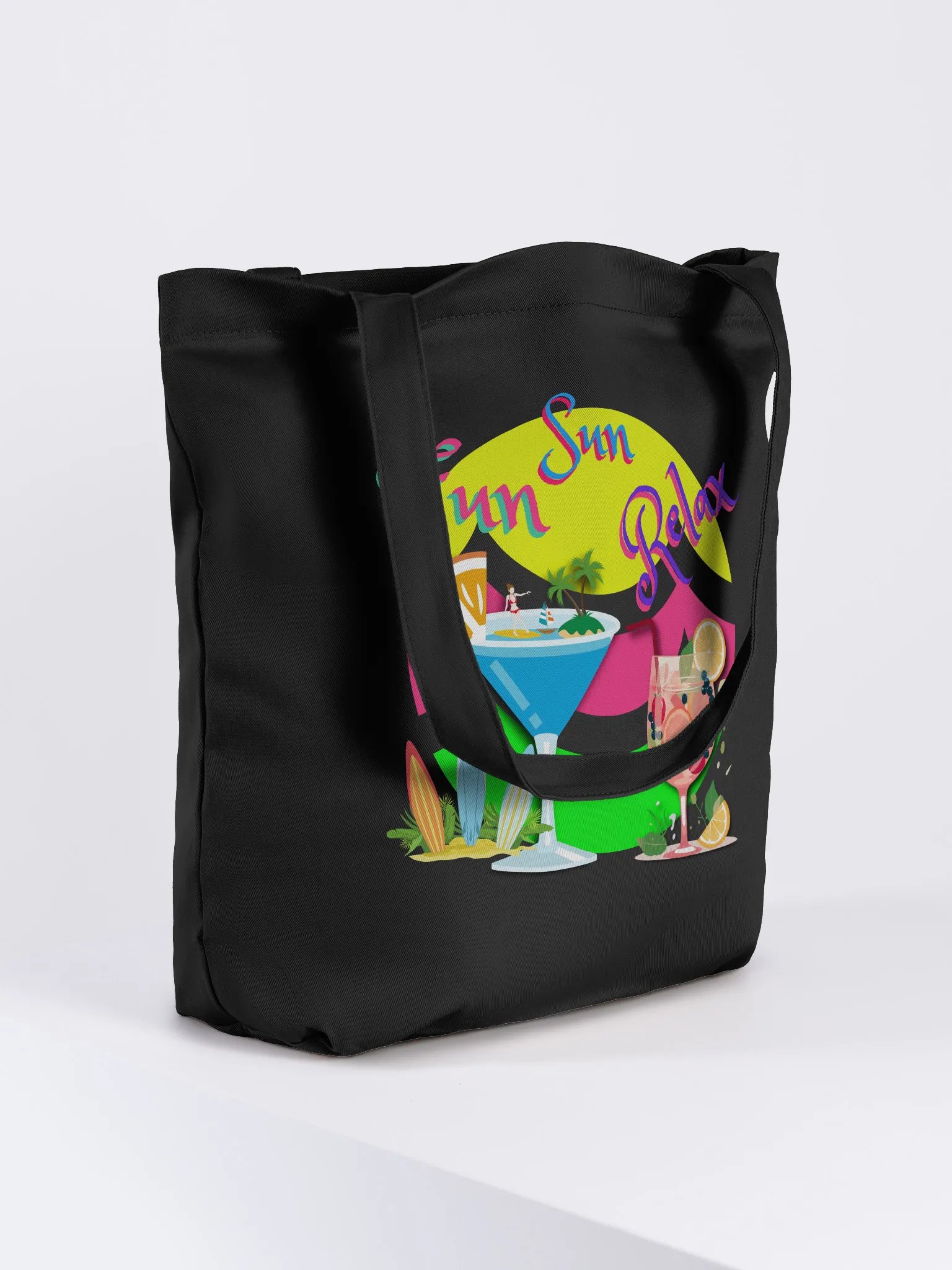 holiday Cocktail Paradise organic Tote for friends ladies moms daughters product image (4)