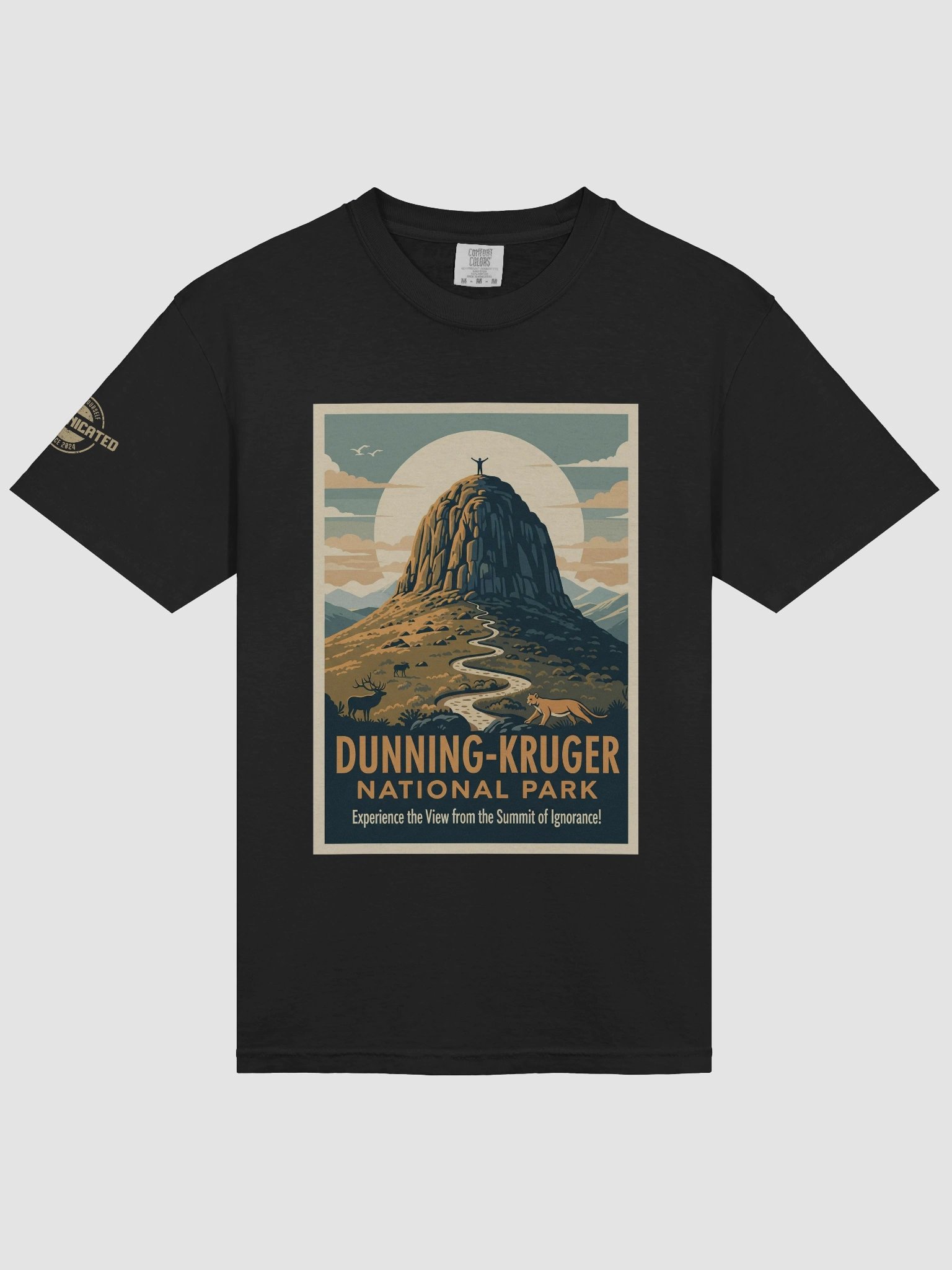 Dunning-Kruger National Park Front Print Relaxed Tee product image (3)