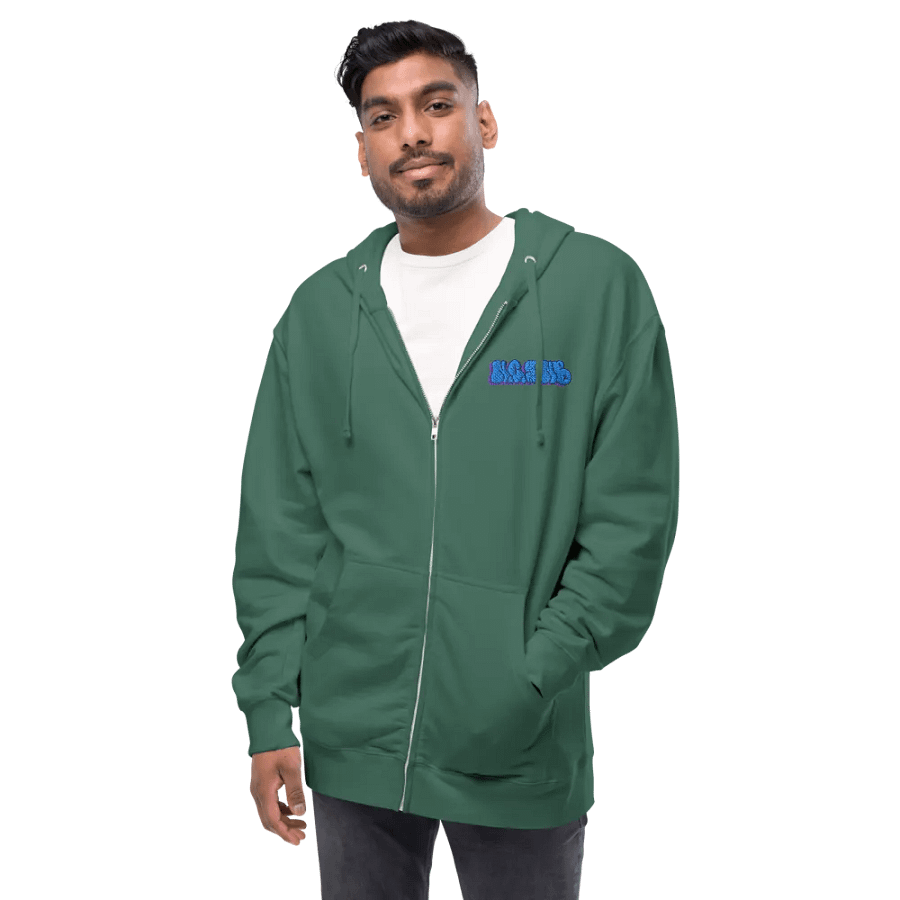 NCDNB Front Embroidered Graffiti Zip-Up Hoodie product image (48)