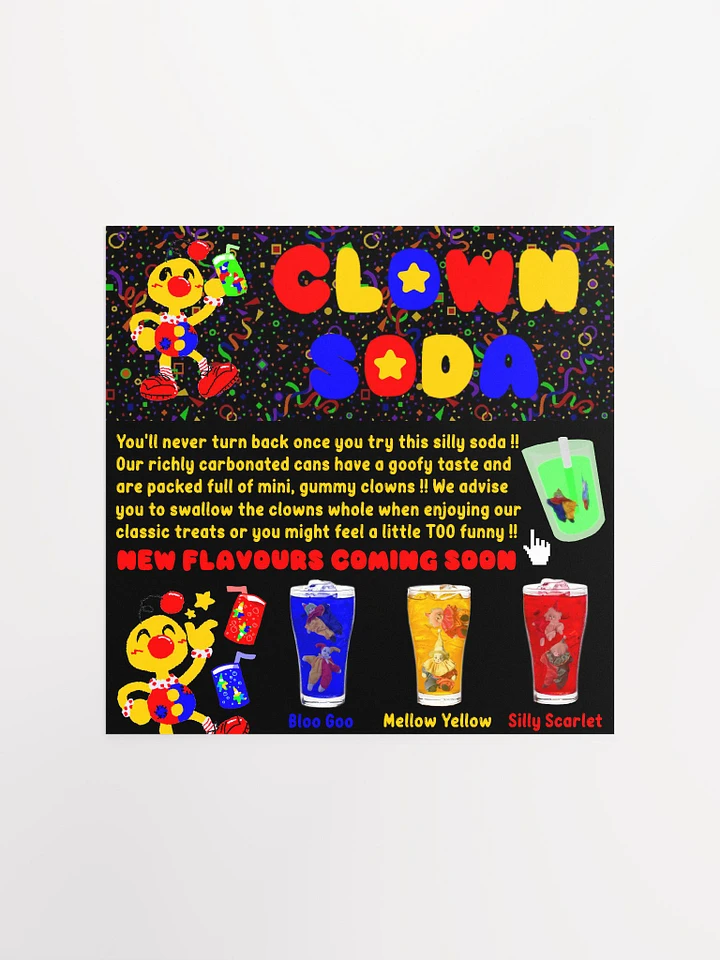Clown Soda Website Square Matte Poster product image (1)