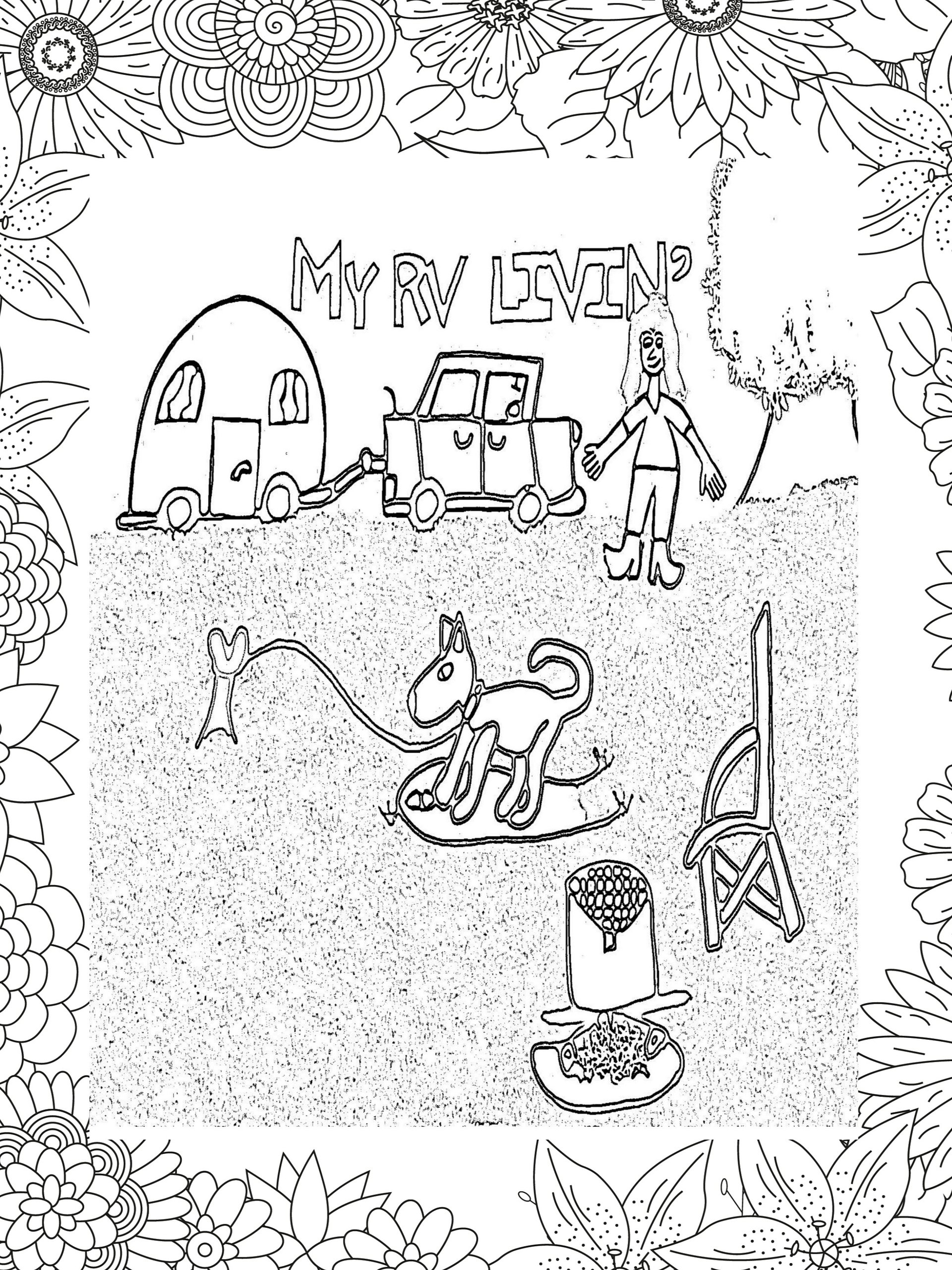 It's a Colorful Life, Cartoon Characters Having Fun, Coloring Book for Adults product image (6)